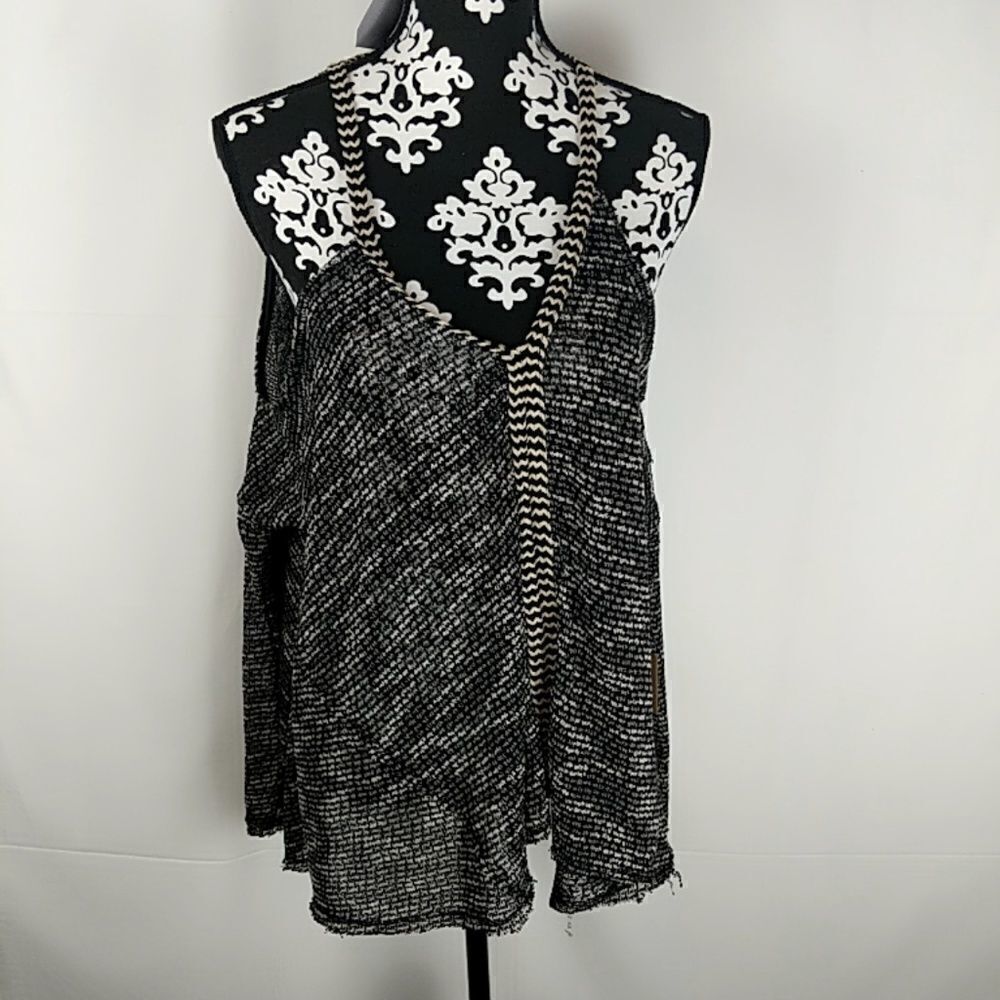 PPLA Clothing Black Print Winona Cold Size Small K